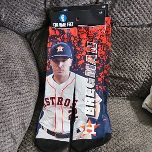 For Bare Feet Astros Bregman Socks - Red, Blue, Black